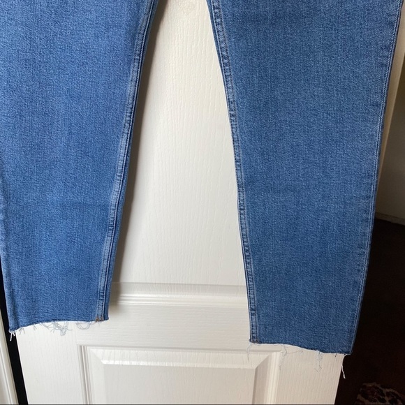 Re/Done Jeans 90s HR Ankle Crop Button Fly Seventies AF 31 NWT - Picture 2 of 7